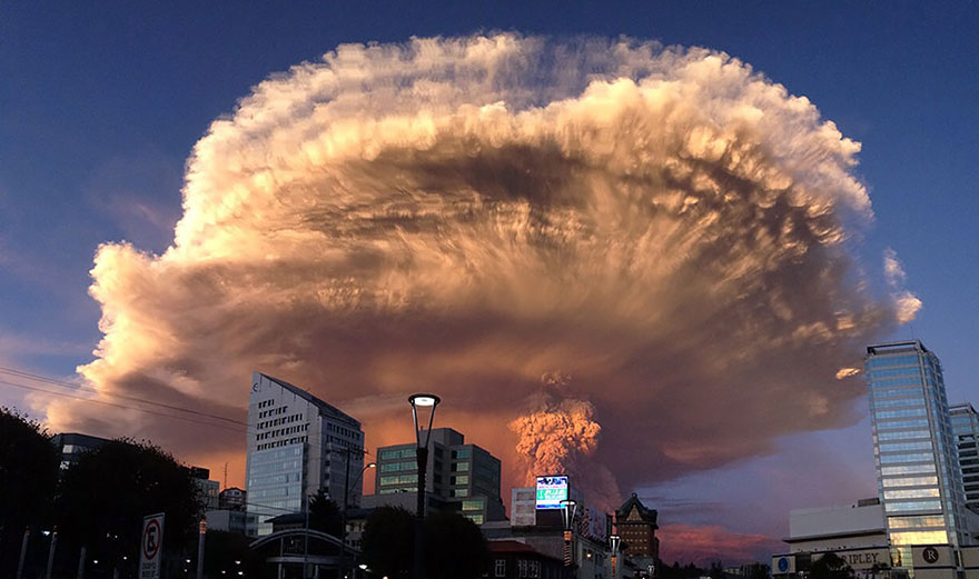 صور رائعة لثوران بركان الشيلي