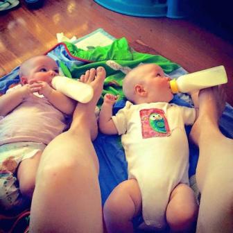 Pictures or heresy in breastfeeding her children.