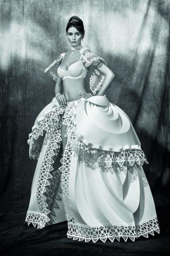 A paper wedding dress.
