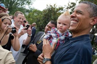 Obama's photos with the children.