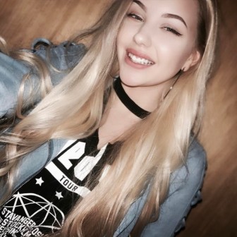 Pictures of a blonde girl, a small, beautiful blonde