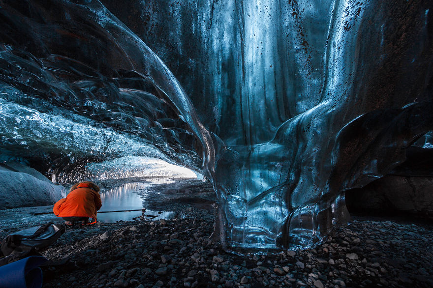 صور كهف جليدي في ايسلندا